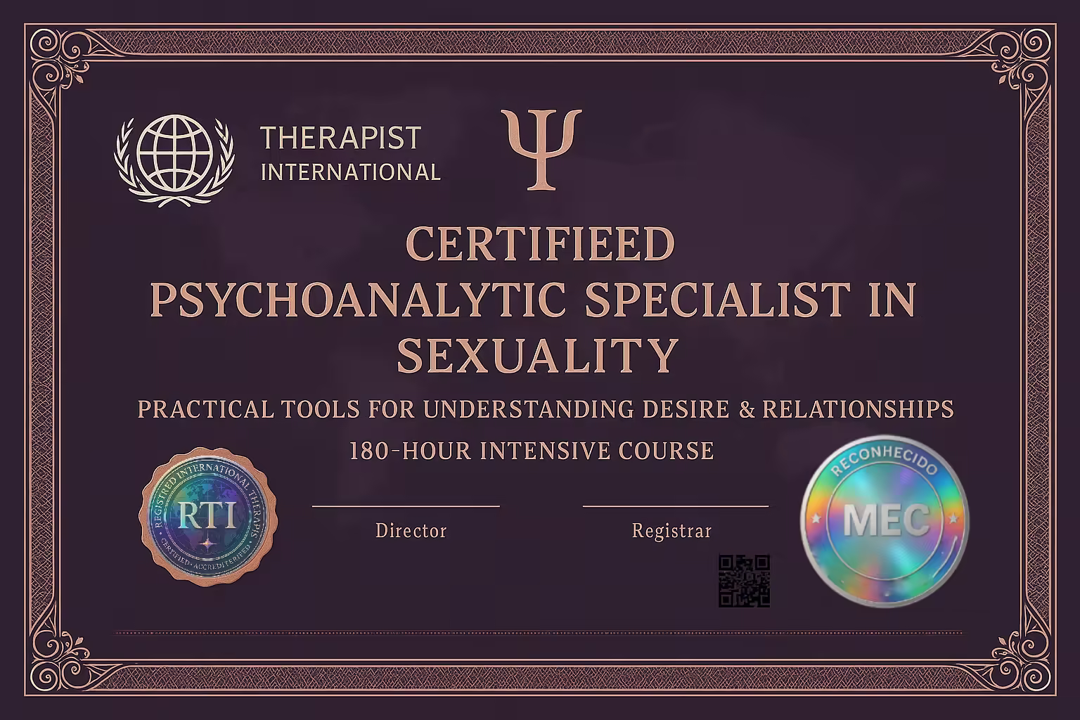 Certificado: Psicanálise e Sexualidade